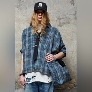 R13 Plaid Oversized Boxy Shirt. Size large